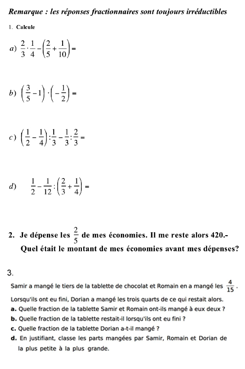 fractions